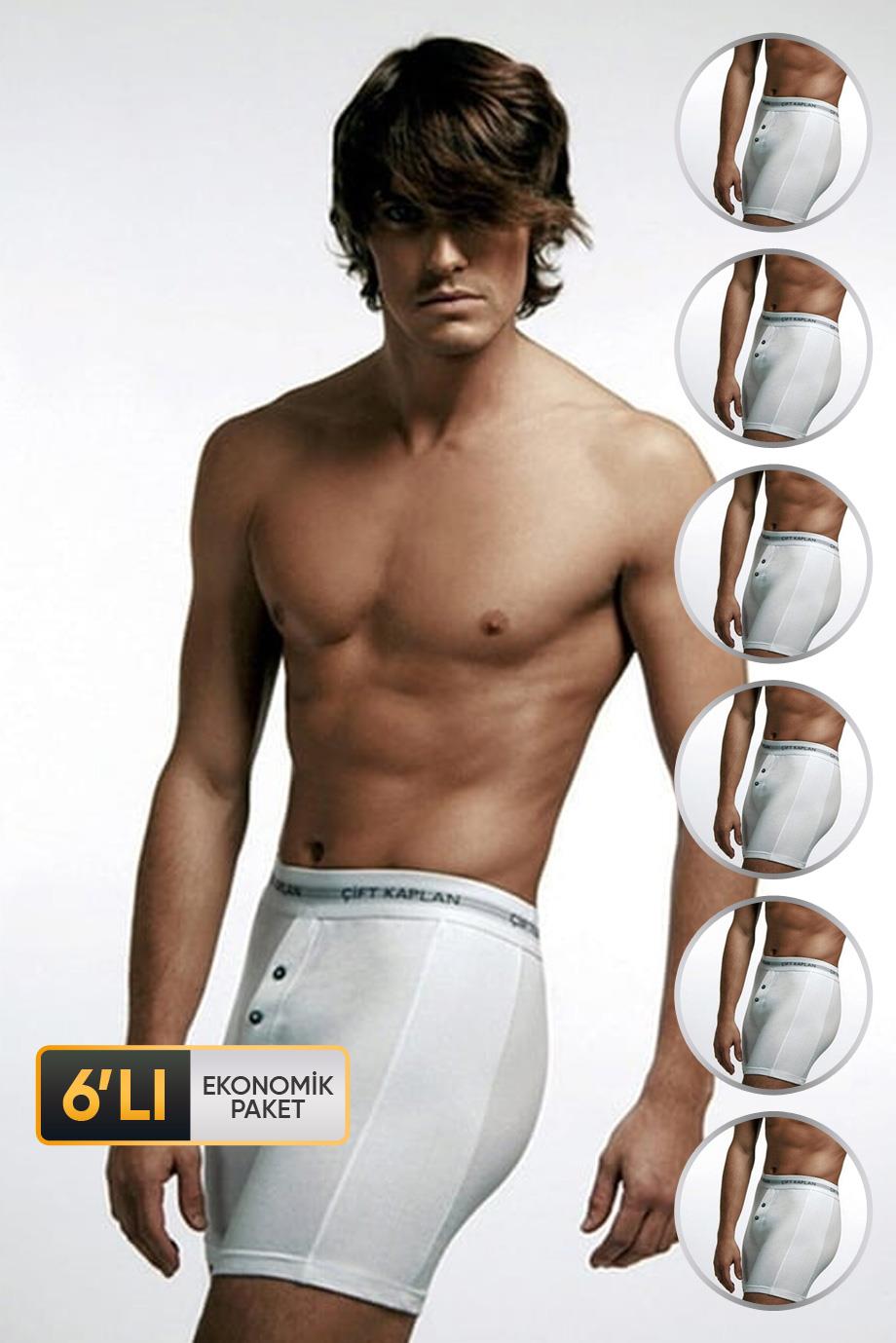ÇK 0880 ERKEK ELASTANLI BOXER ŞORT 6'LI