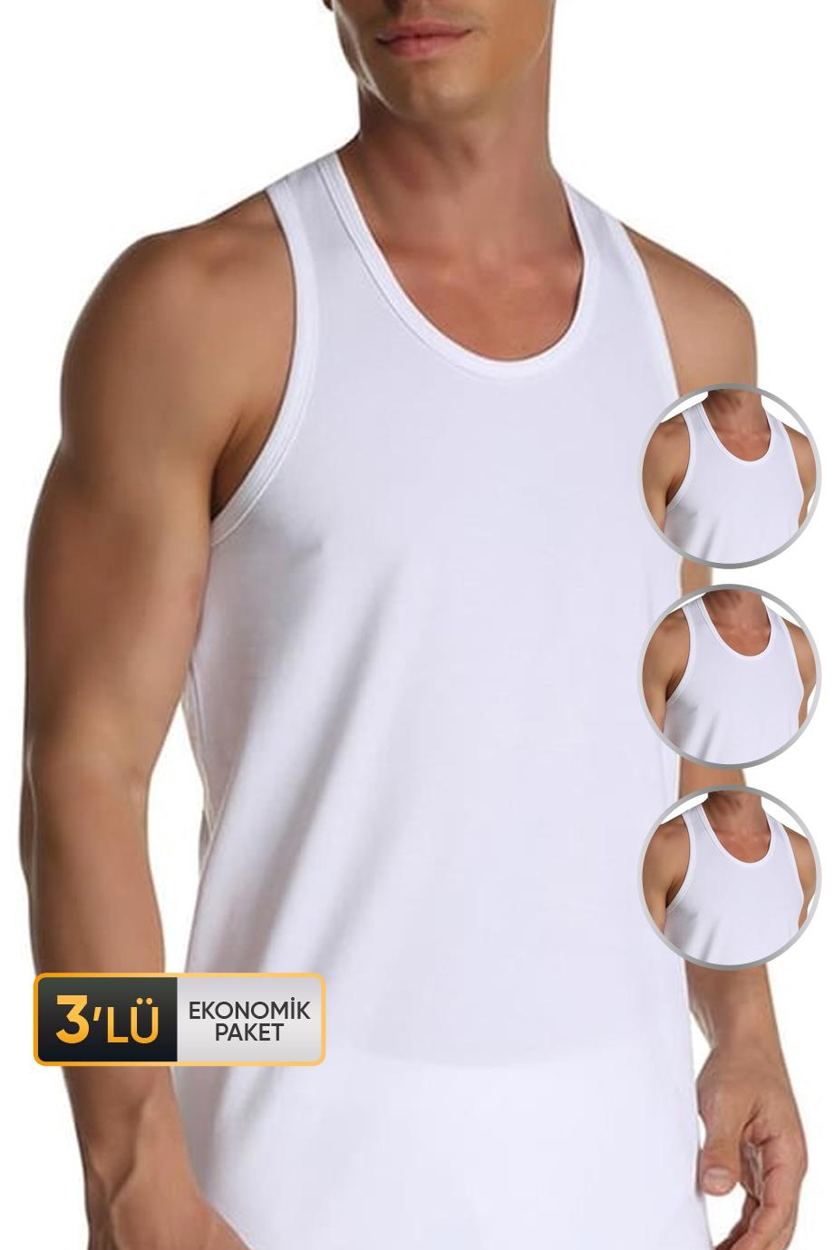 ÇK 0916 ERKEK ELASTANLI SPOR ATLET 3'LÜ