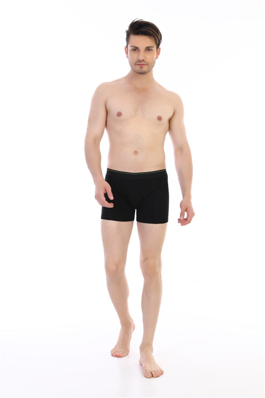 Erkek Elastanlı Siyah Boxer 0889