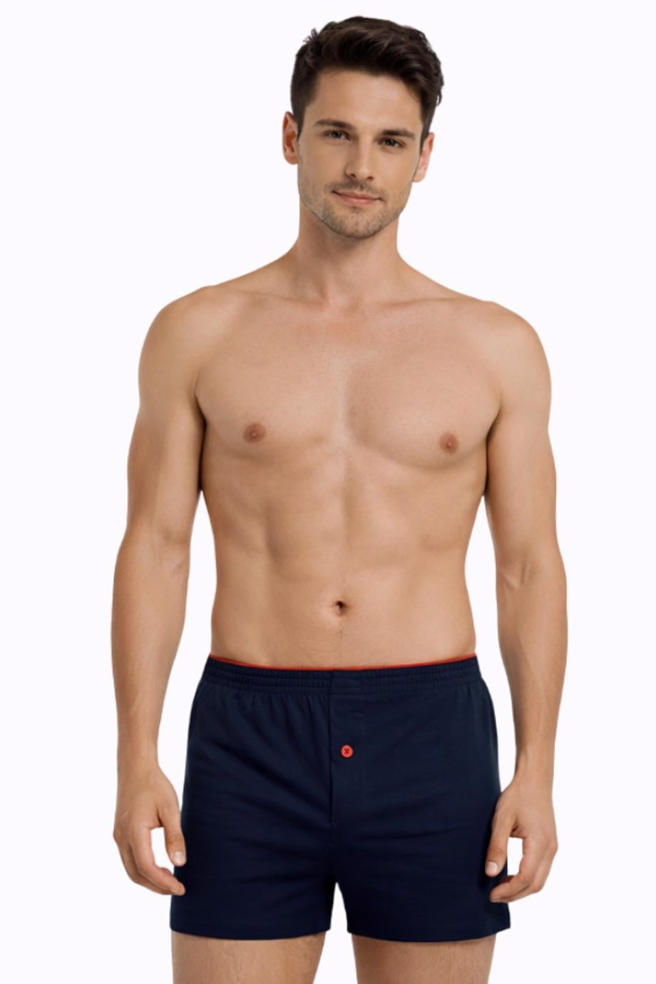 Erkek Penye Lacivert Boxer 805