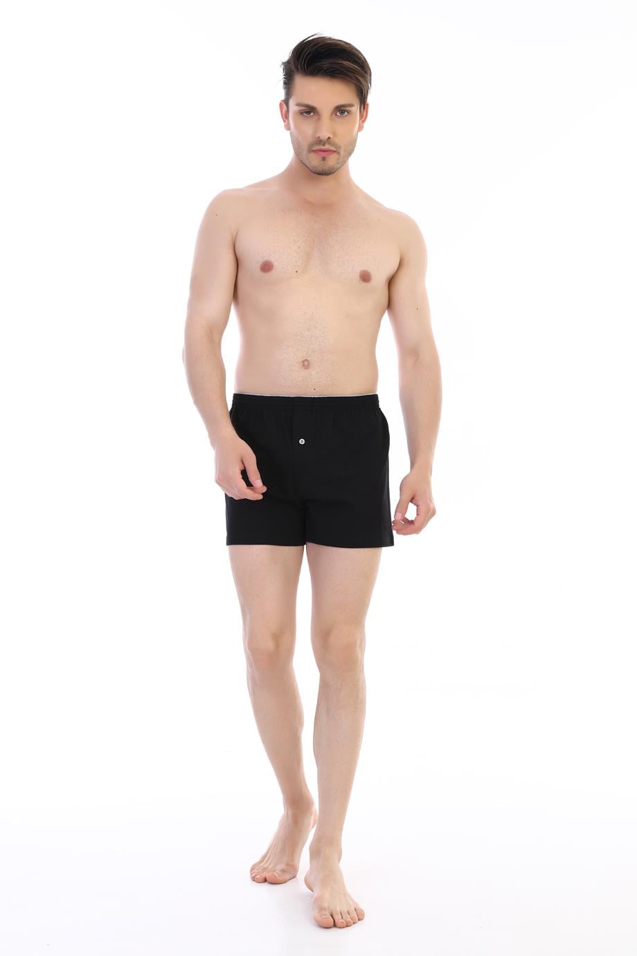 Erkek Penye Siyah Boxer 805