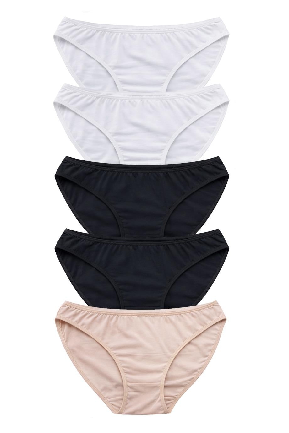 Kadın Geniş Kenarlı 5'li Slip Paket 622