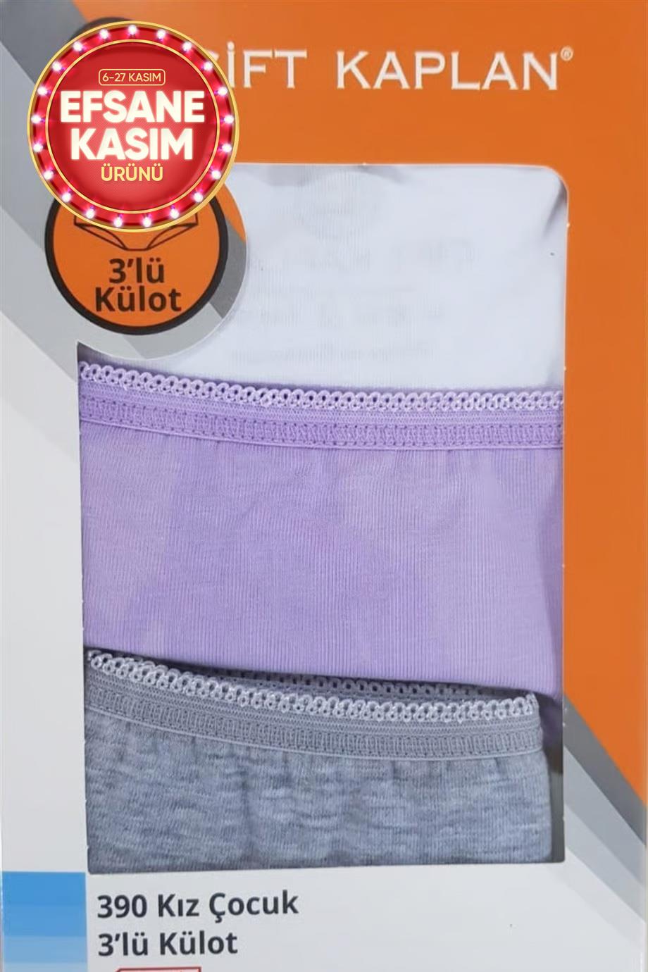 Kız Çocuk 3'lü Lila Külot 390