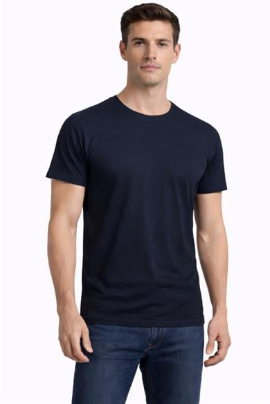 Erkek Süprem Bisiklet Yaka Lacivert T-Shirt 951