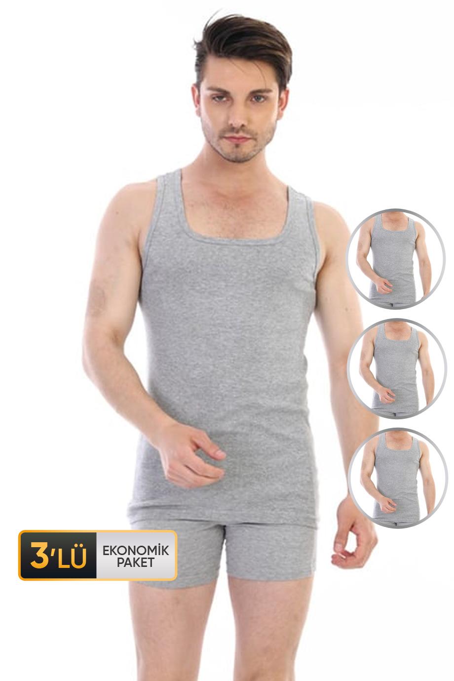 ÇK 0775 ERKEK RİBANA ATLET 3'LÜ