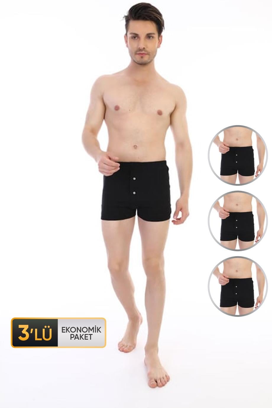 ÇK 0800 ERKEK ELASTANLI SPOR KÜLOT 3'LÜ