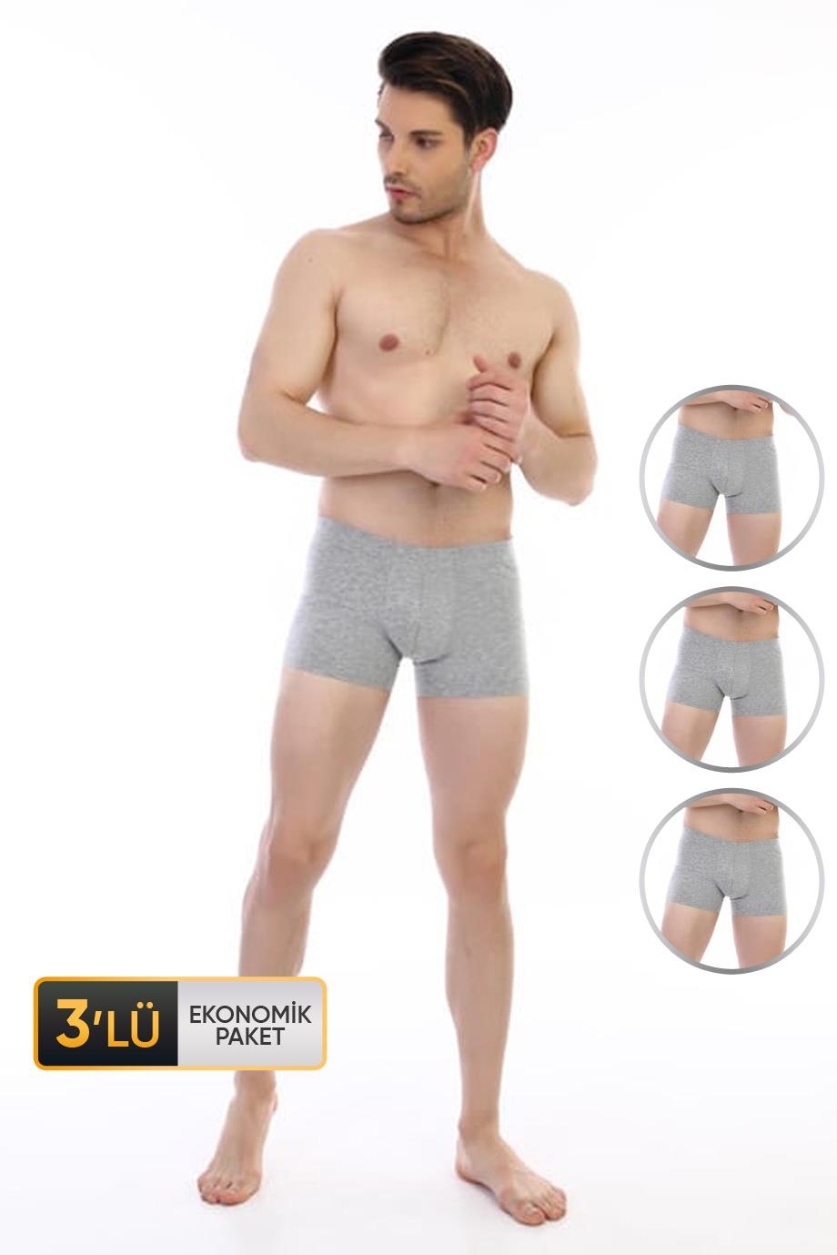 ÇK 0810 ERKEK ELESTANLI BOXER 3'LÜ