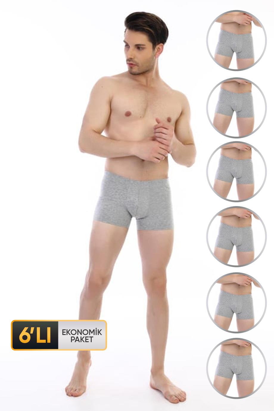 ÇK 0810 ERKEK ELESTANLI BOXER 6'LI