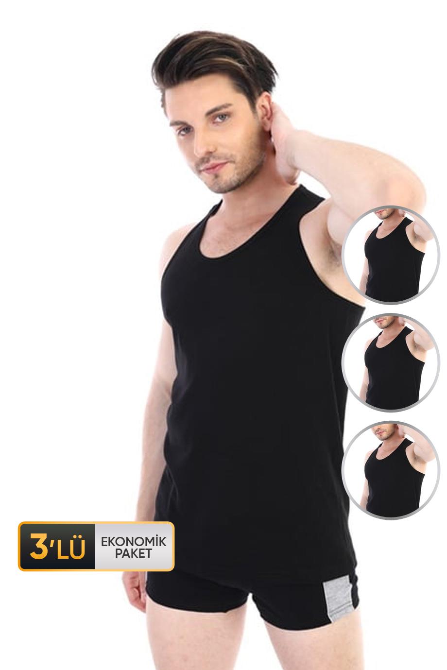 ÇK 0916 ERKEK ELASTANLI SPOR ATLET 3'LÜ