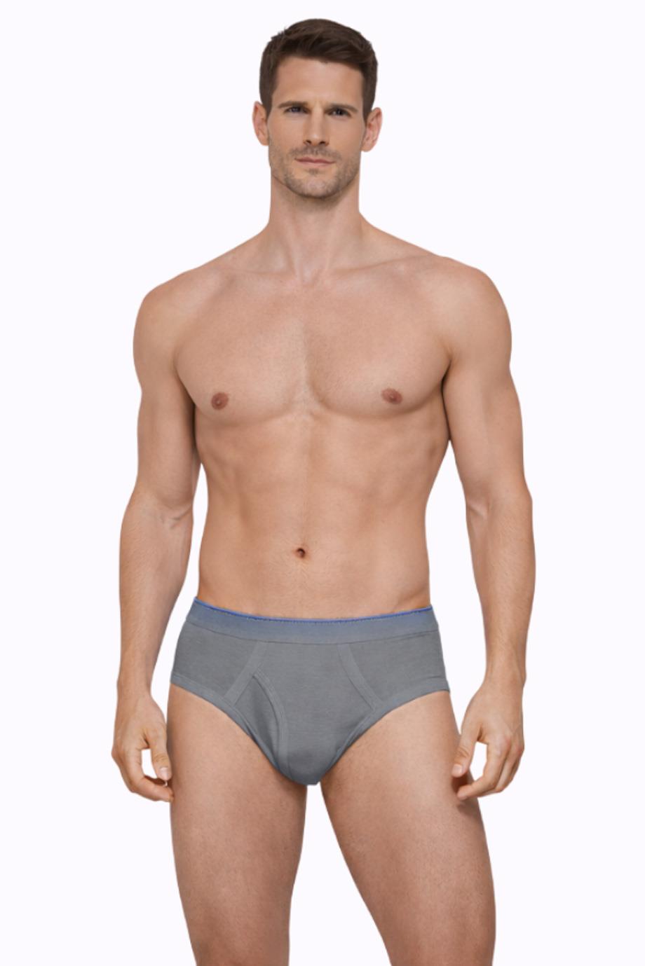 Erkek Elastanlı Gri Slip 887