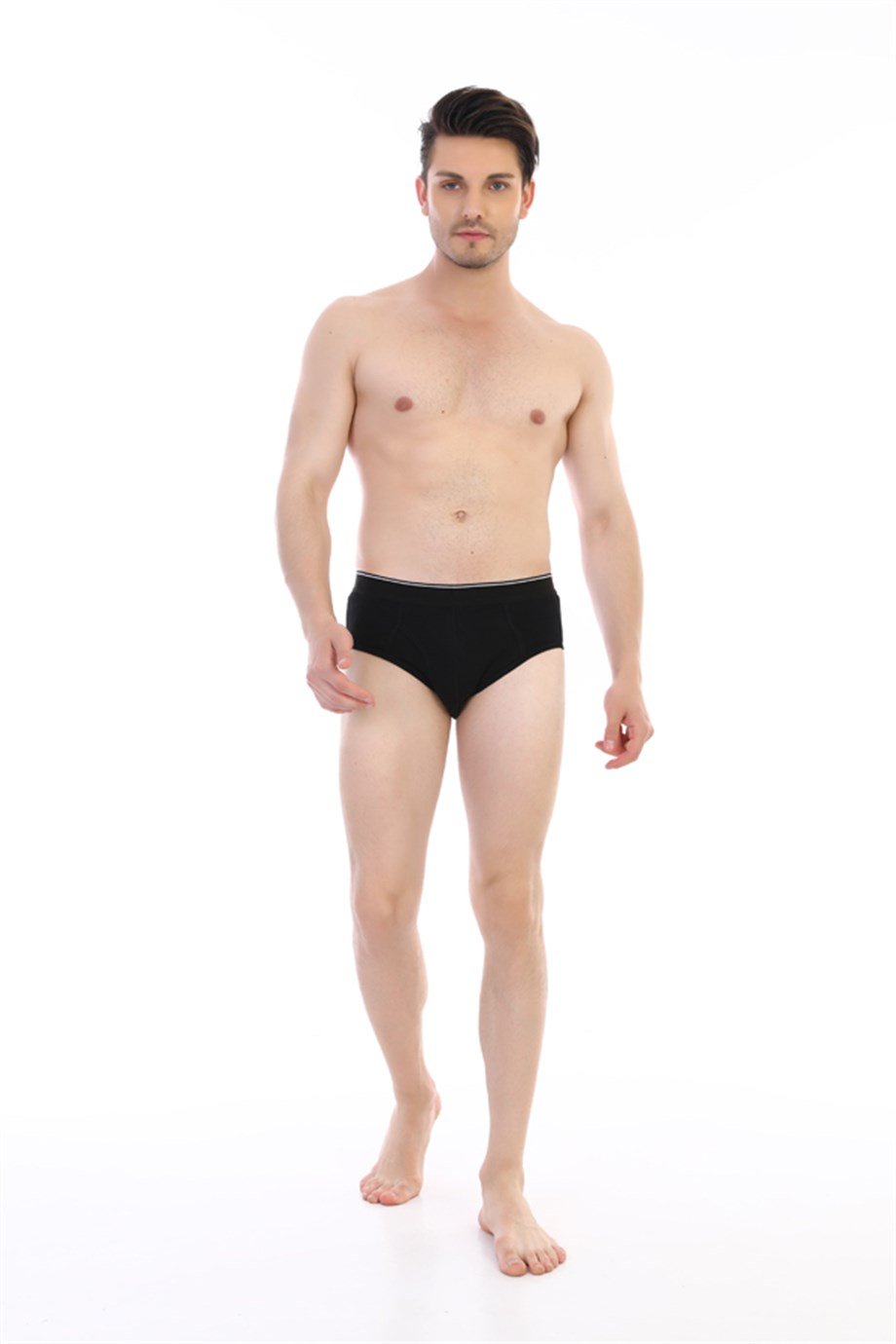 Erkek Elastanlı Siyah Slip 0887