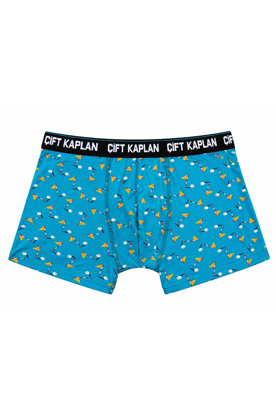 Erkek Golf Desenli Turkuaz Dijital Boxer 796