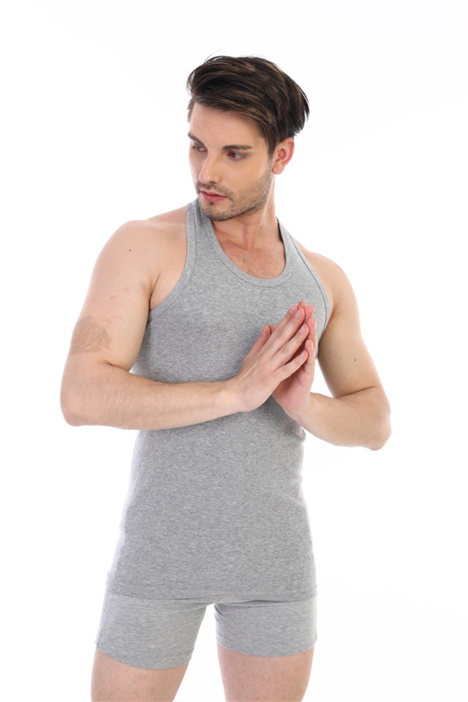 Erkek Ribana Spor Gri Atlet 0915