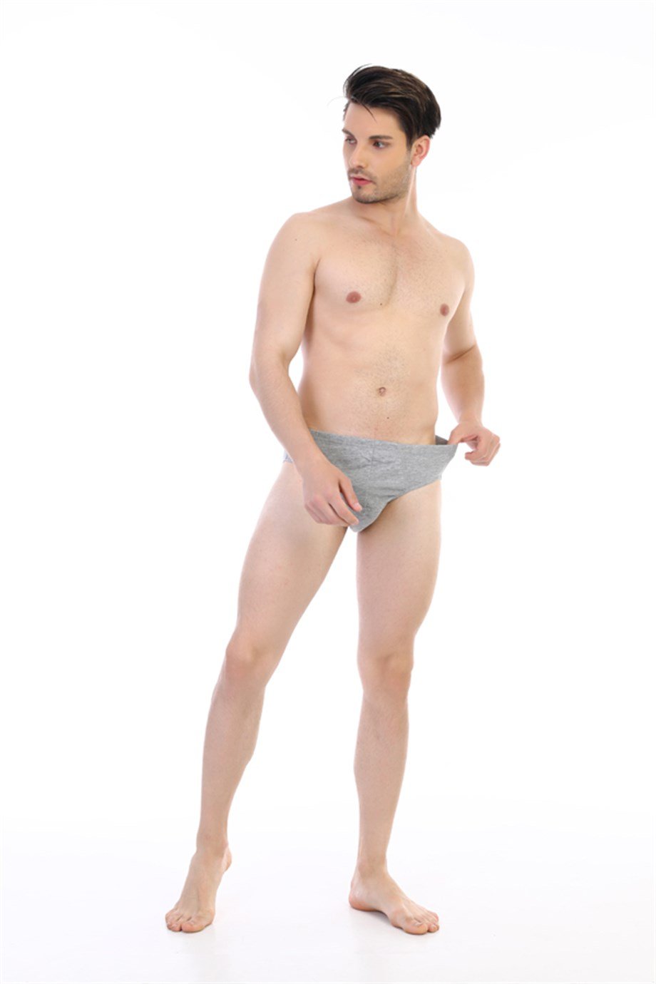 Erkek Süprem Gri Melanj Slip 0741