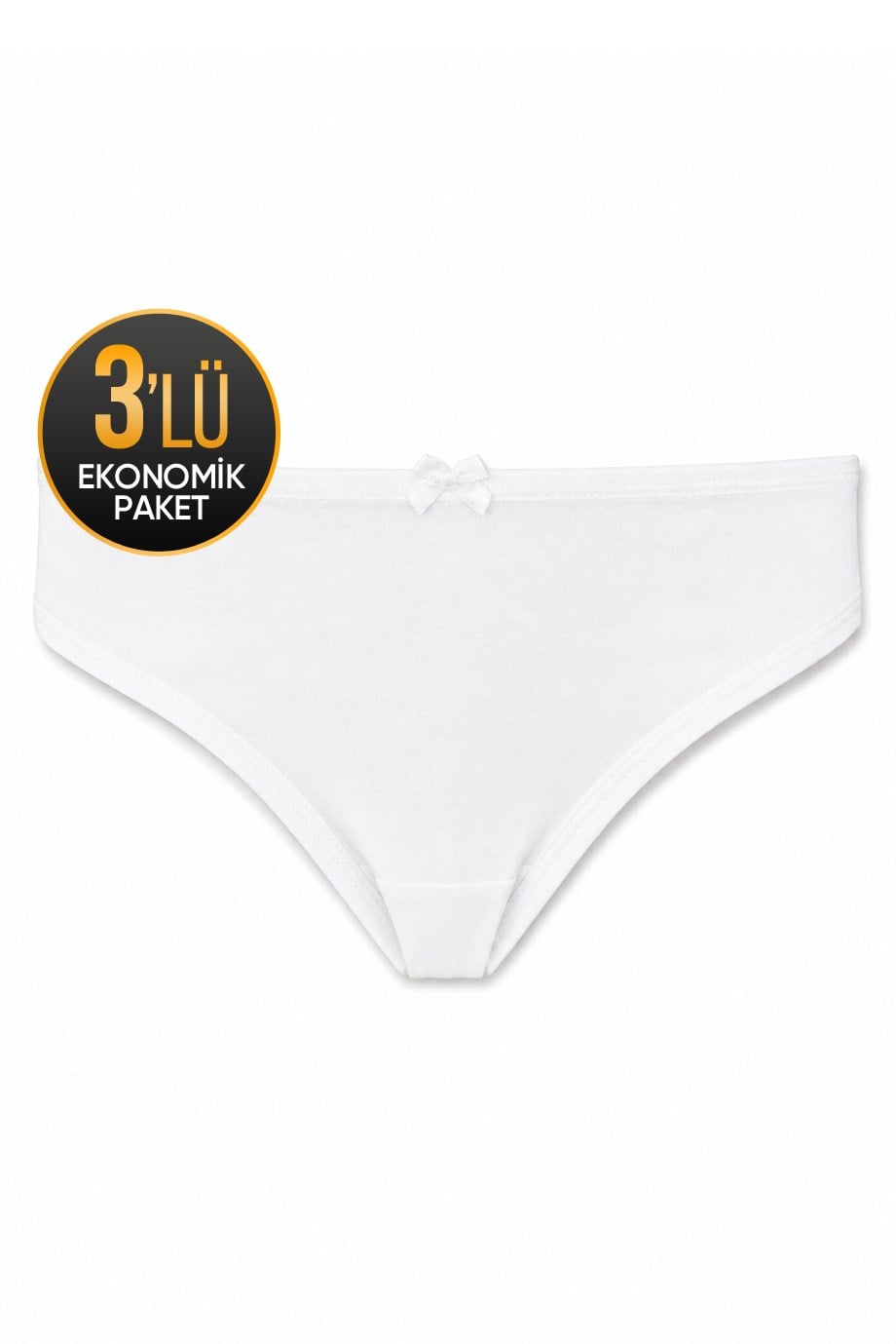 Kız Çocuk Beyaz Bikini 3'lü Ekonomik Paket 400