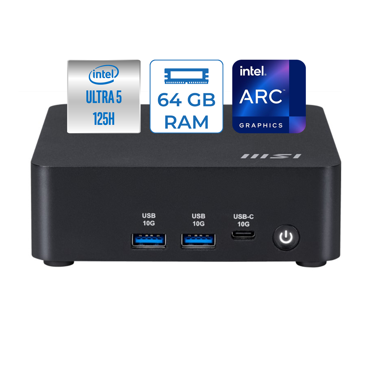 Msı Cubı Nuc Aı 1Umg Intel Core Ultra 5 125H 4.5Ghz 64GB 4TB SSD