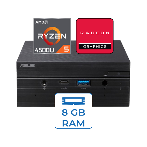 Asus Pn-50 Amd Ryzen 5 4500U 8GB 256GB SSD Windows 10 Pro Masaüstü Bilgisayar BBR545MD10