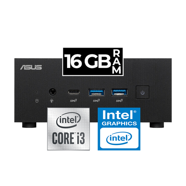 Asus PN64 Intel Core i3 1220P 16GB 512GB SSD FreeDos Mini Masaüstü Bilgisayar BB3012MD06
