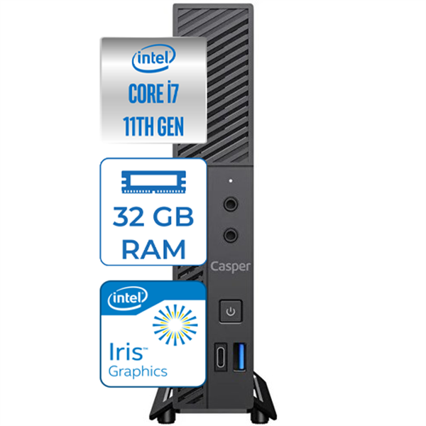 Casper Nirvana M30.1165-BV00X-V00 Intel Core i7 1165G7 32GB 2TB SSD Intel Iris Xegraphic FreeDos Mini Masaüstü Bilgisayar BV00X71