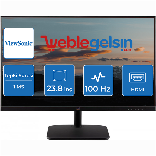 23.8 VIEWSONIC VA2432-H FHD IPS 100HZ 1MS HDMI VGA En Uygun Fiyatlarla ...