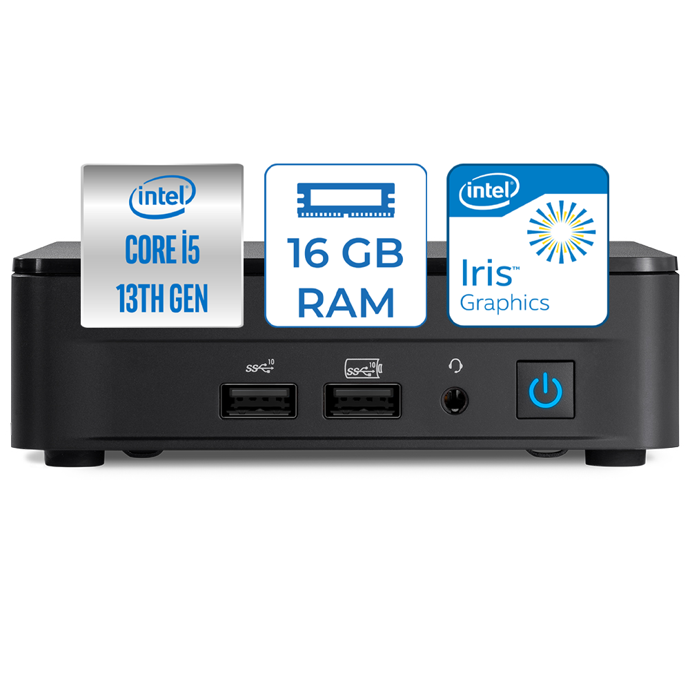 Asus NUC13 Pro Slim Kit Intel Core Vpro® Intel Core i5 1350P 16GB 512GB SSD Windows 11 Pro Wifi/bluetooth/thunderbolt Mini Bilgisayar NUC13L3KV5P06