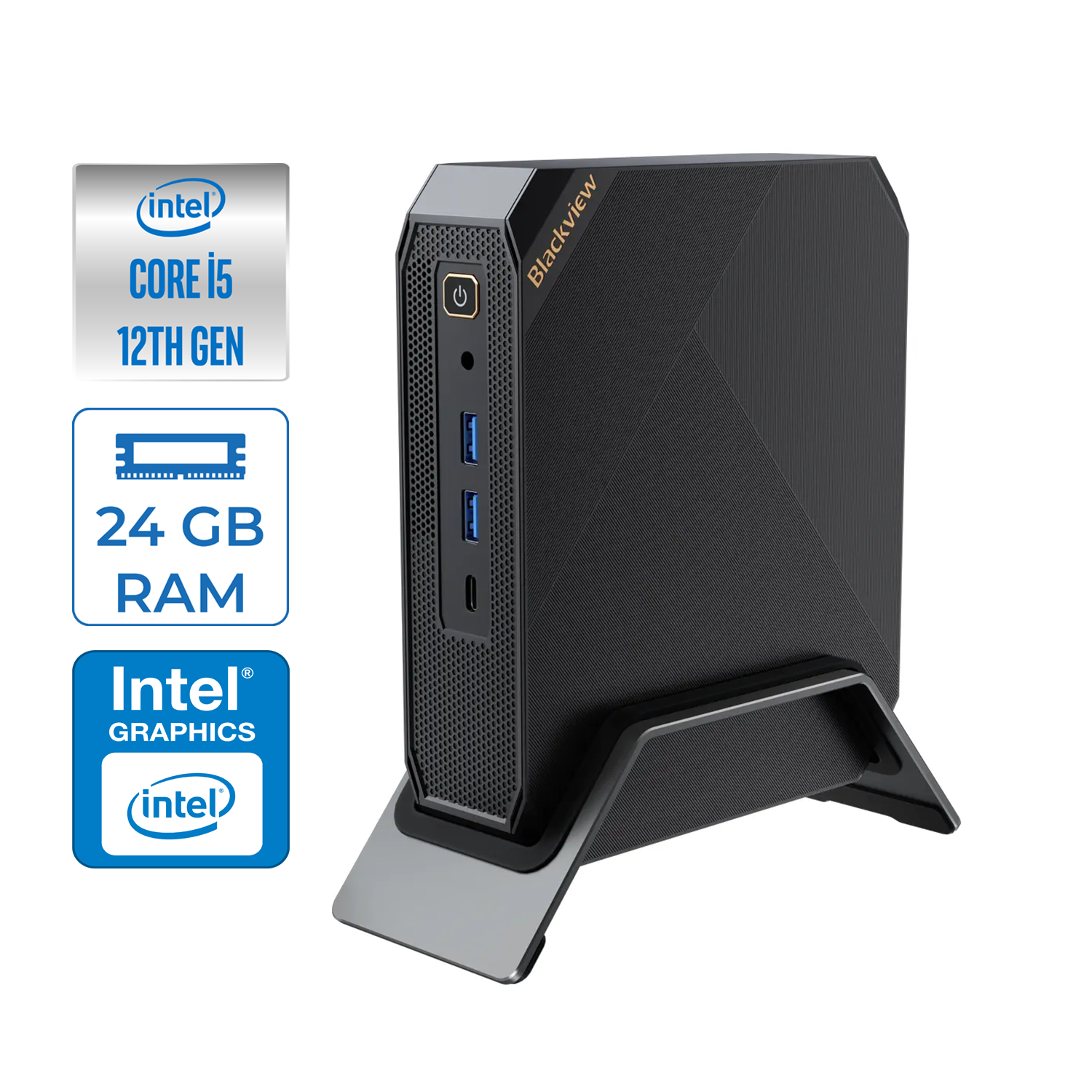 Blackview Intel Core I5 12450H 24GB 1TB SSD Windows 11 Pro Mini Bilgisayar MP200I5P05