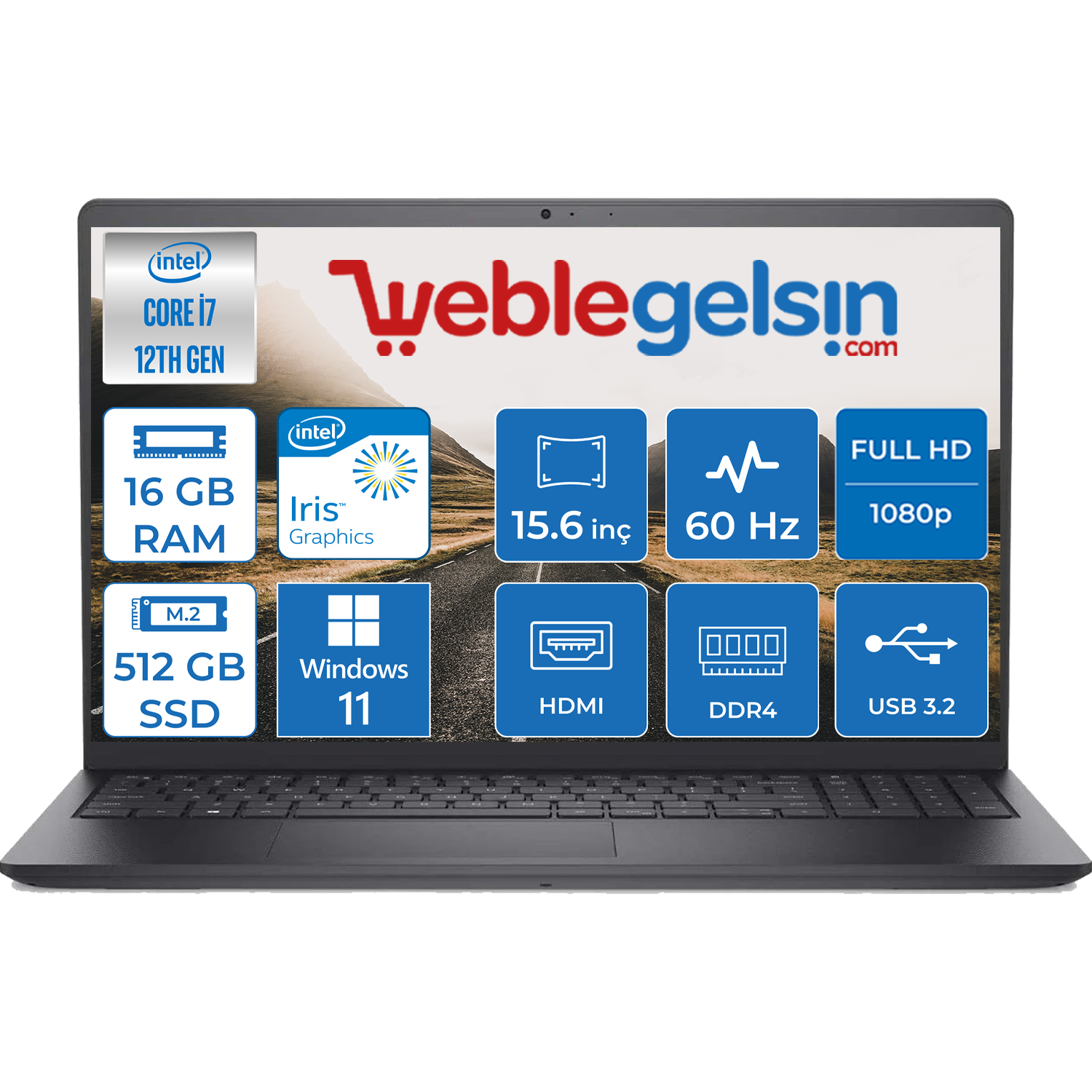 Dell Inspiron 3520 Intel Core i7 1255U 16GB 512GB SSD Intel® Iris® Xe 15.6