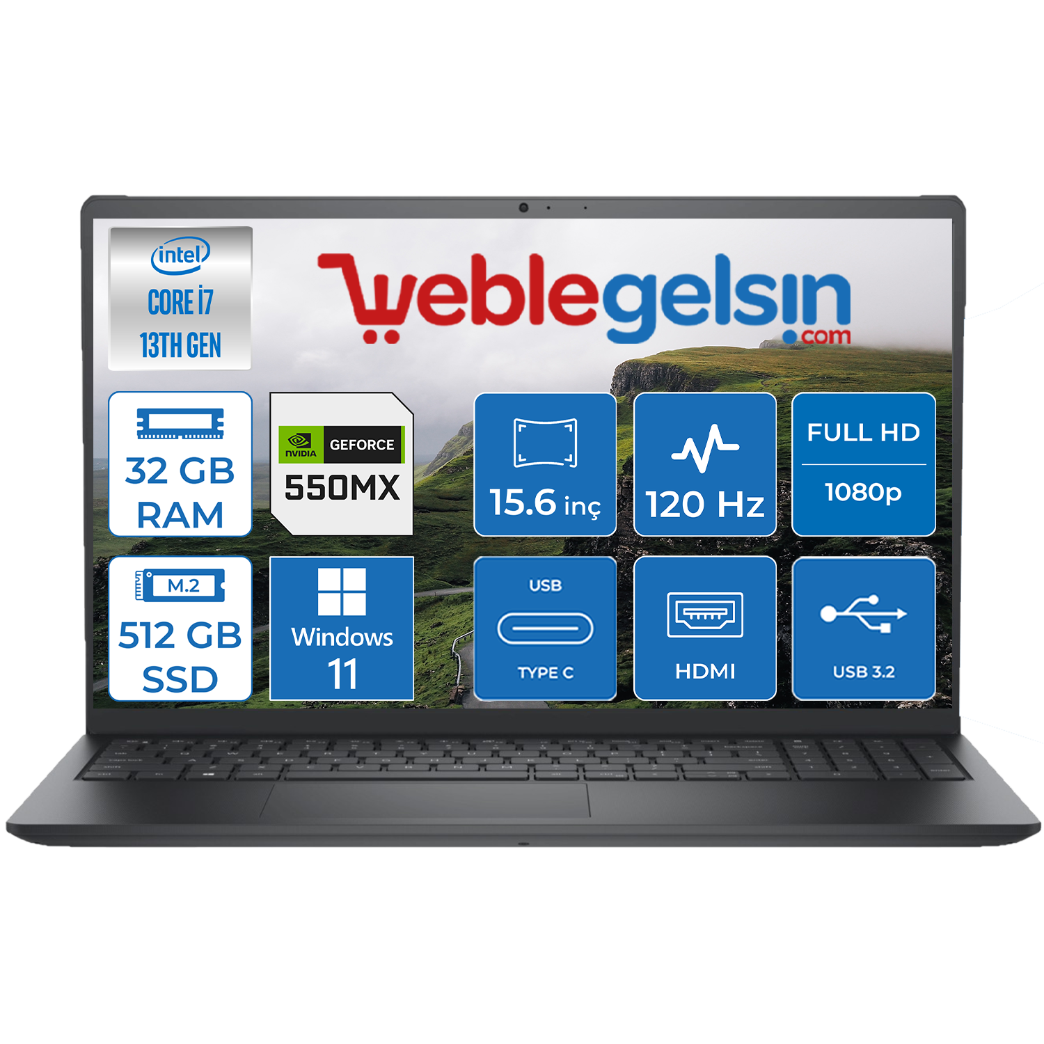 Dell Vostro 3530 i7 1355U 32GB 512GB SSD MX550 15.6