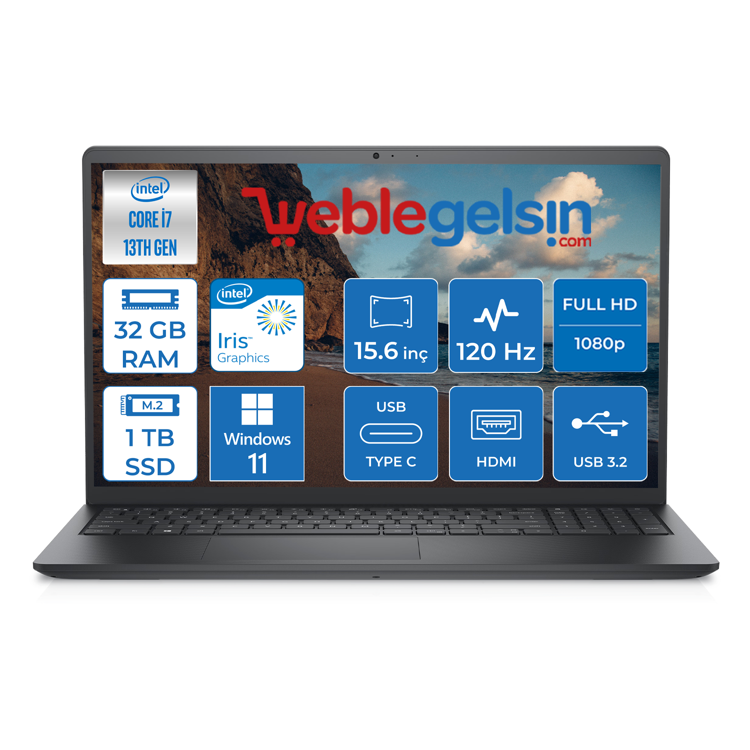 Dell Vostro 3530 Intel Core i7 1355U 32GB 1TB SSD Windows 11 Pro 120Hz 15.6