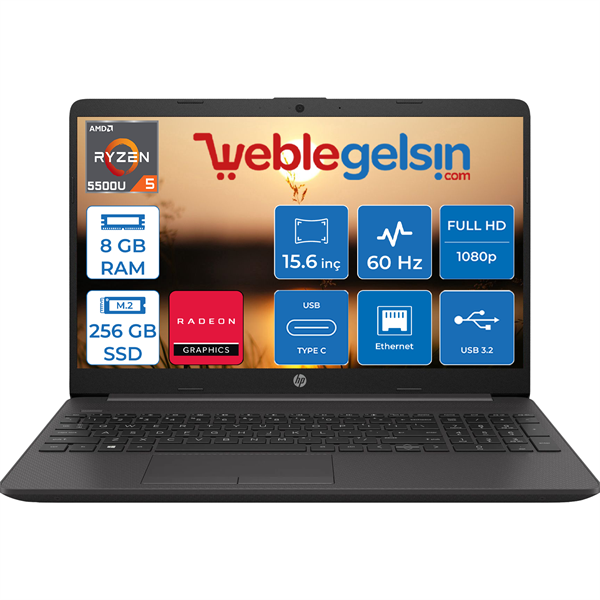 Hp 255 G8 Amd Ryzen 5 5500u 8gb 256gb Ssd 156 Fhd Freedos Taşınabilir Biligsayar W7n4w6aa01 1189