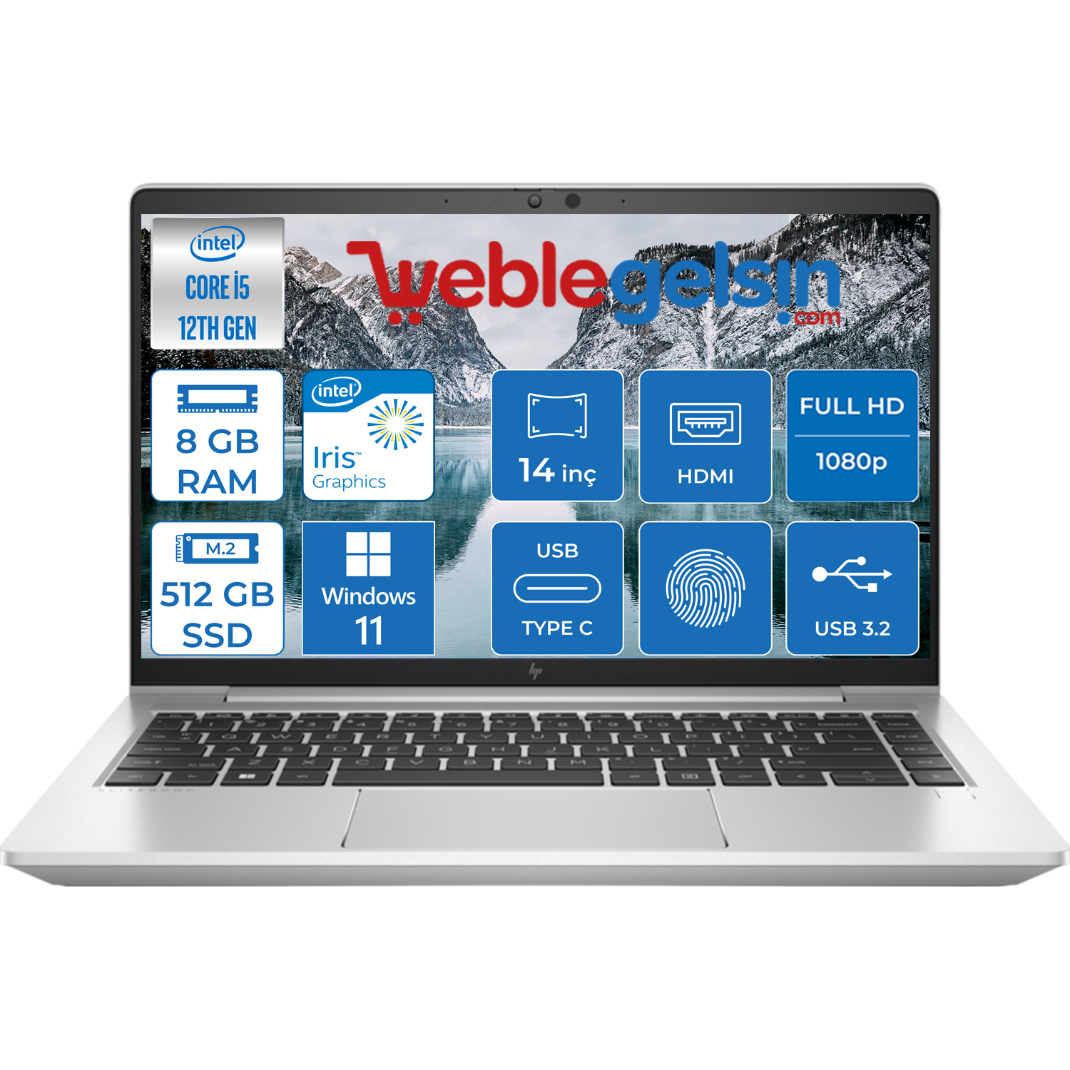 Hp Elıtebook 640 G9 Intel Core i5 1235U 8GB 512GB SSD 14