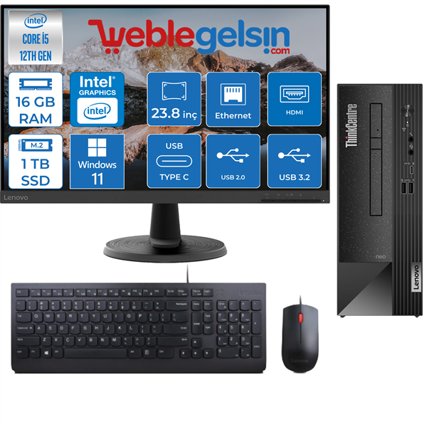 Lenovo Thinkcentre Neo 50S Intel Core i5 12400 16GB 1TB SSD Windows 11 Pro 23.8