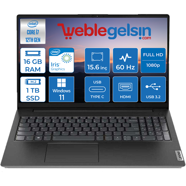 Lenovo V15 Gen3 Intel Core I7 1255U 16GB 1TB SSD Intel Iris Xᵉ Windows 11 Pro 15.6