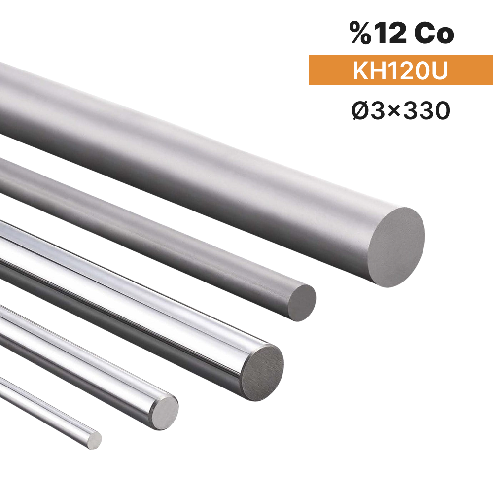 3x330 KH120U h6 Dolu Karbür Çubuk