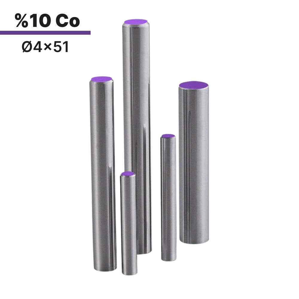 4x51 KH100SR h6 Kesilmiş Dolu Karbür Çubuk