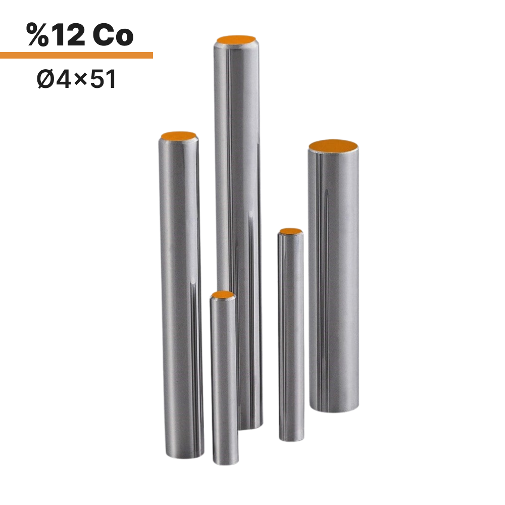 4x51 KH120U h6 Kesilmiş Dolu Karbür Çubuk