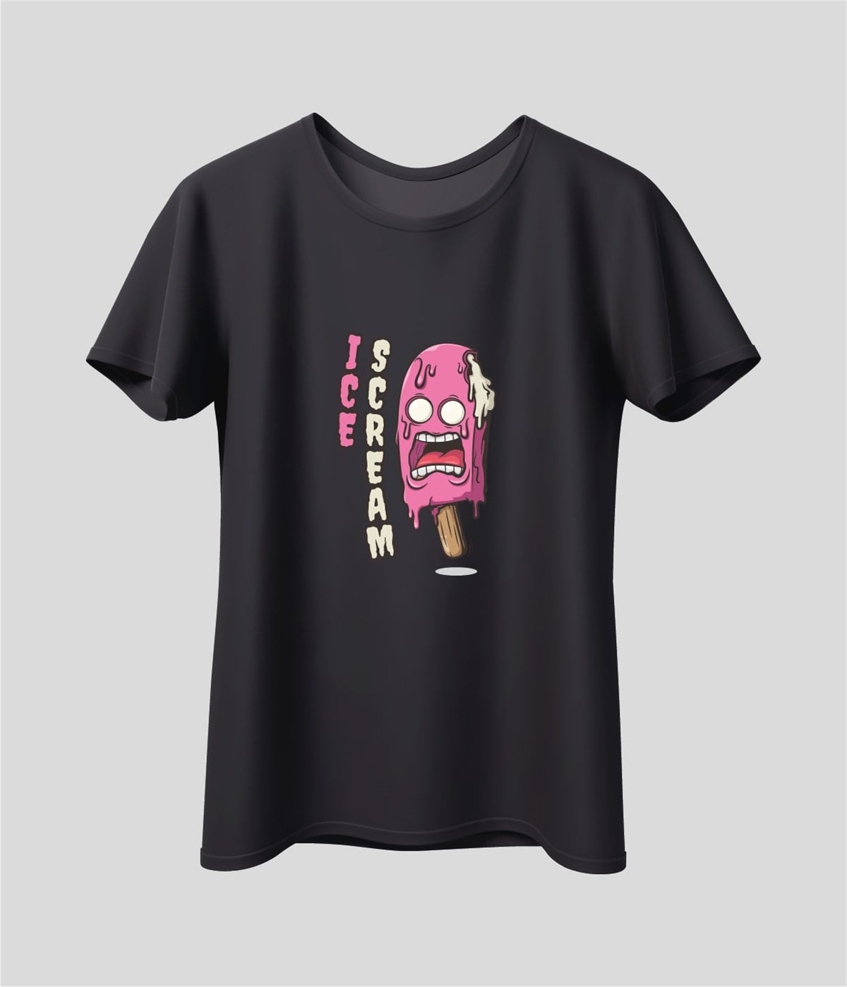 Ice scream Baskılı T-Shirt