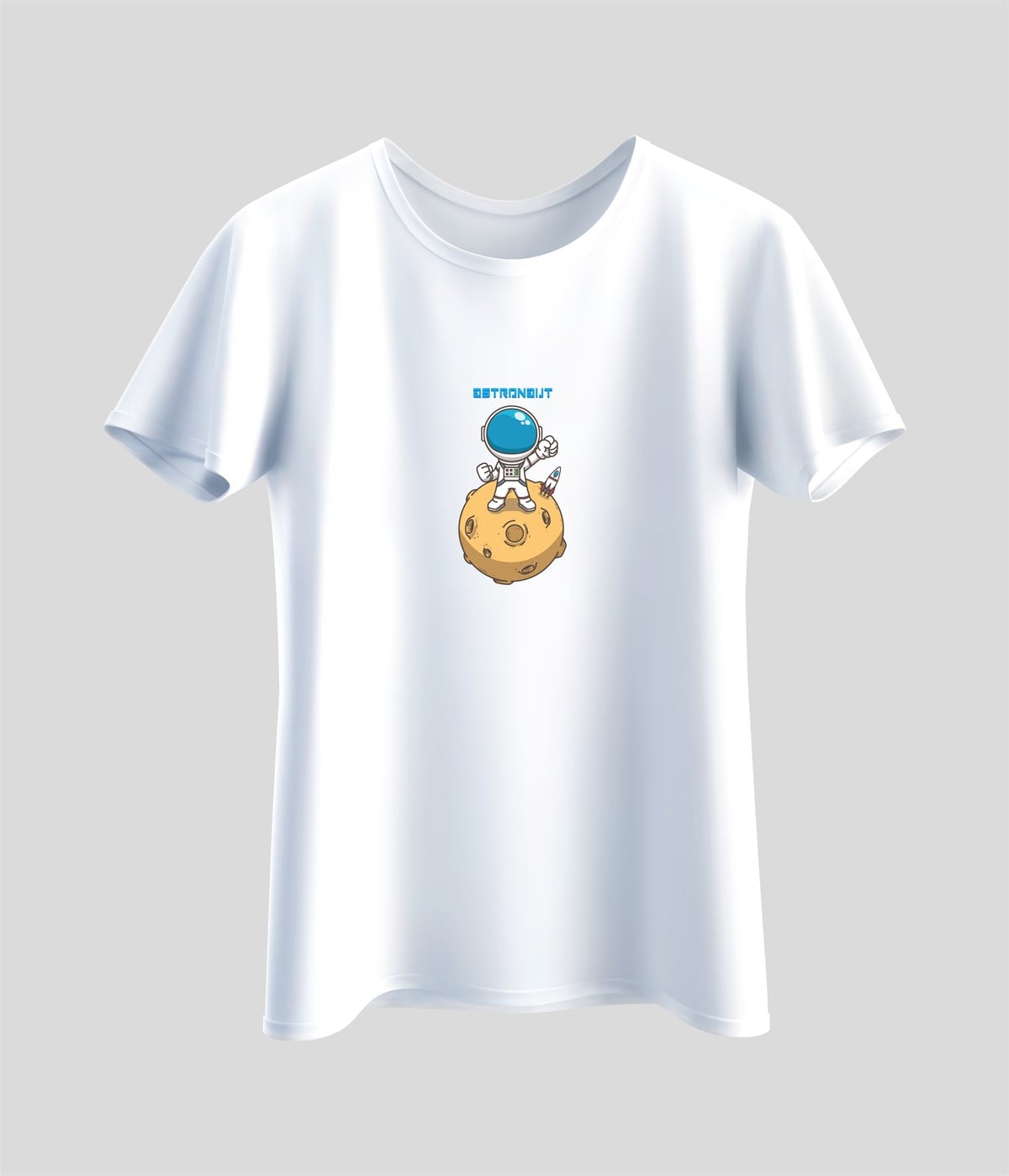 Austronaut Baskılı Unisex T-Shirt