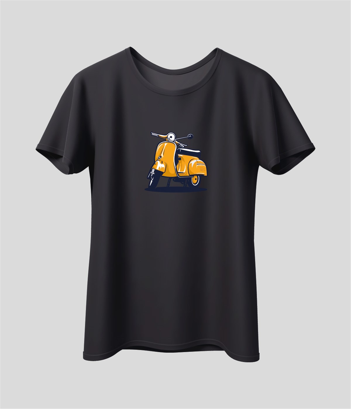 Turuncu Vespa Baskılı Unisex T-Shirt