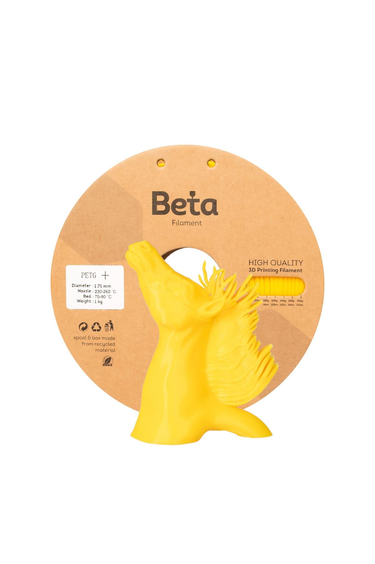 Beta PETG+ Filament Yellow