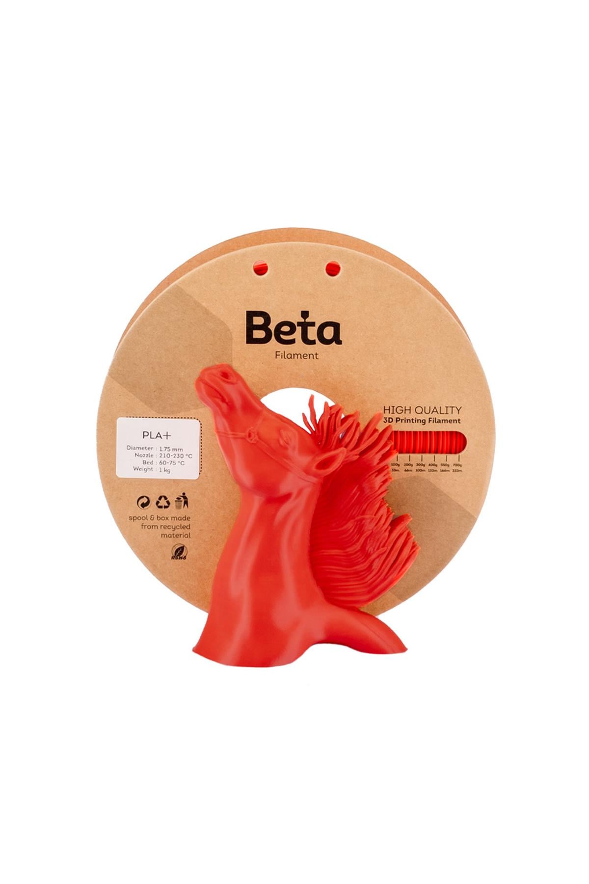 Beta PLA+ Filament Fluorescent Red
