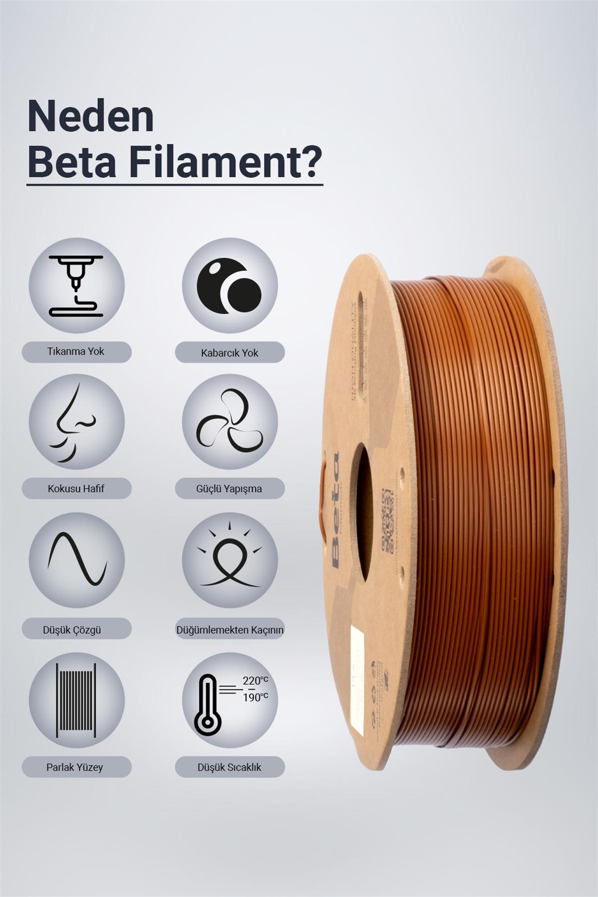 Beta PLA High-Speed Filament Brown