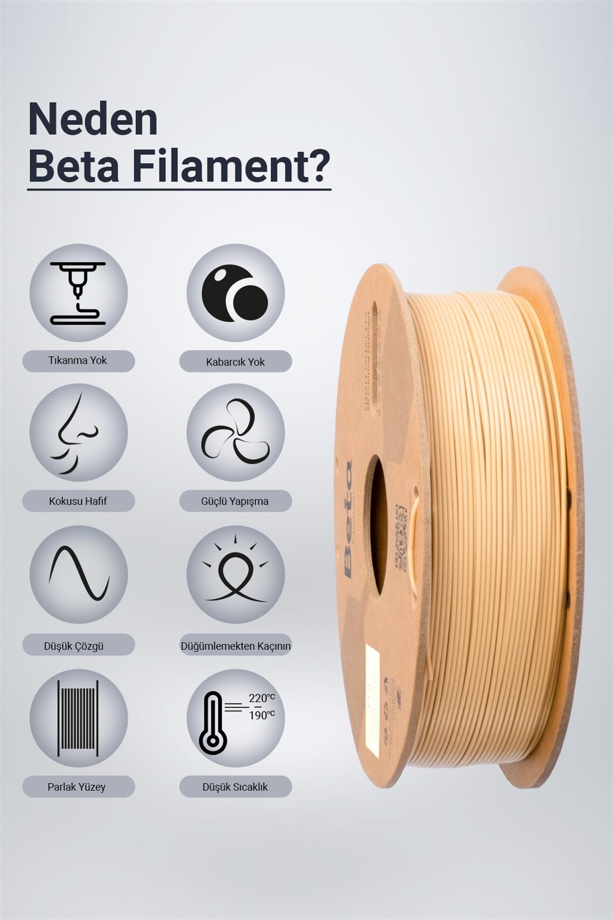 Beta PLA High-Speed Filament Natural Skin