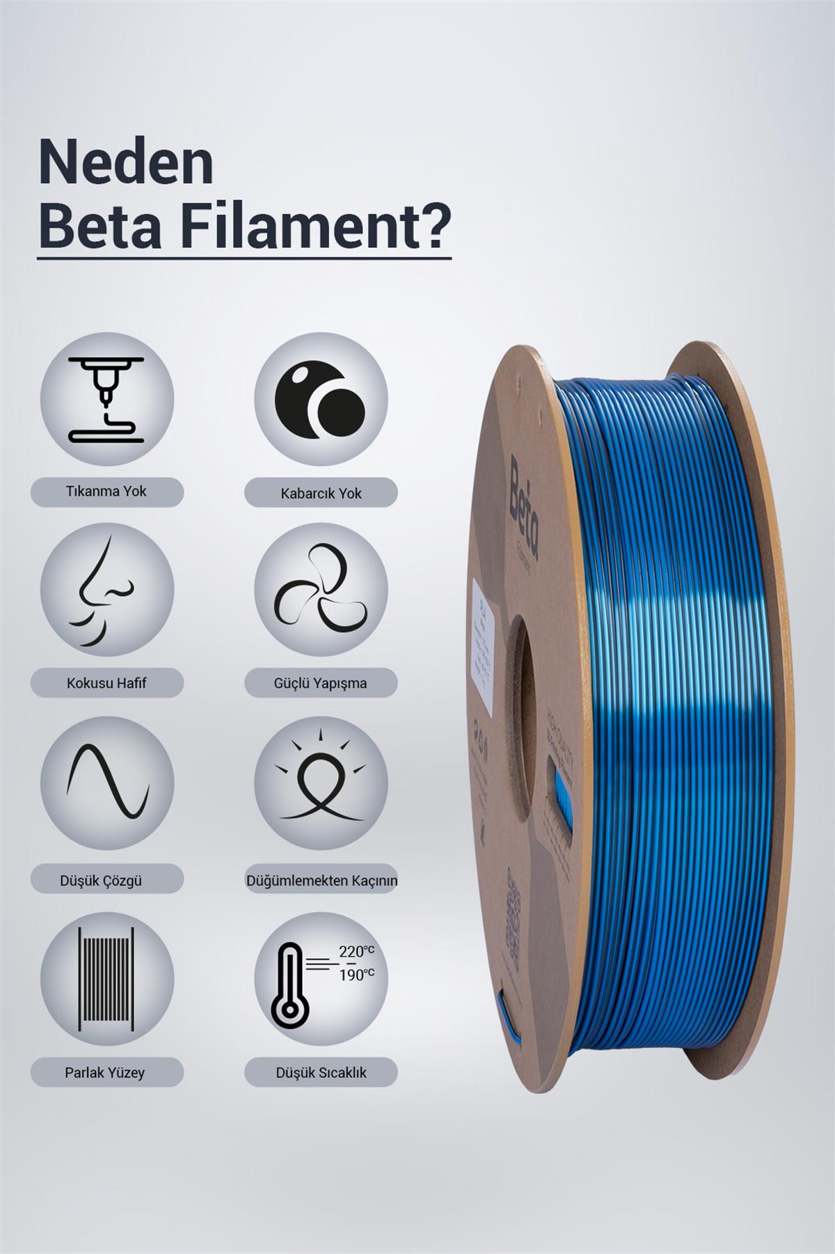 Beta PLA-Magic Silk Black-Blue