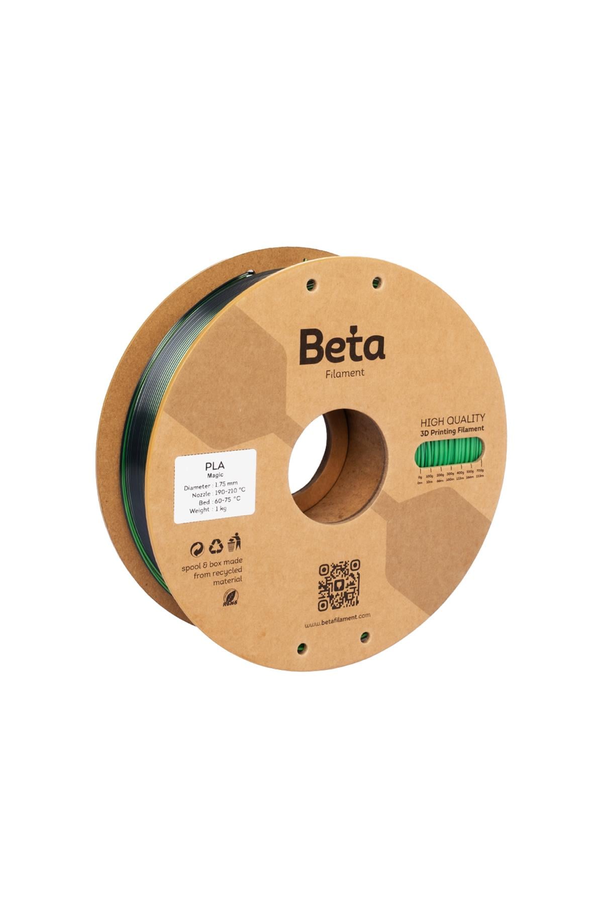 Beta PLA-Magic Silk Black-Green