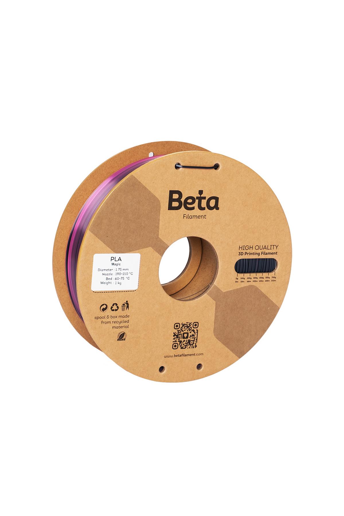 Beta PLA-Magic Silk Black-Rose Red