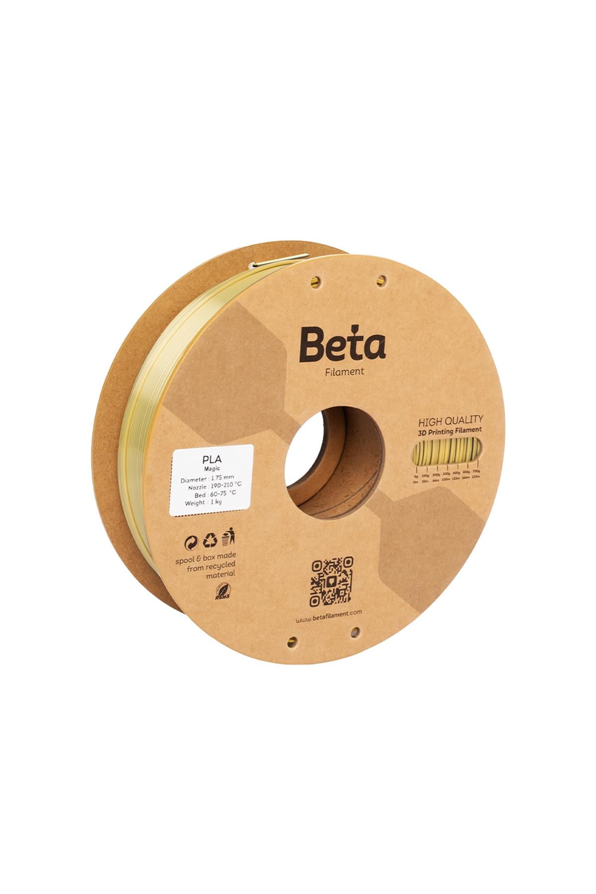 Beta PLA-Magic Silk Black-Yellow