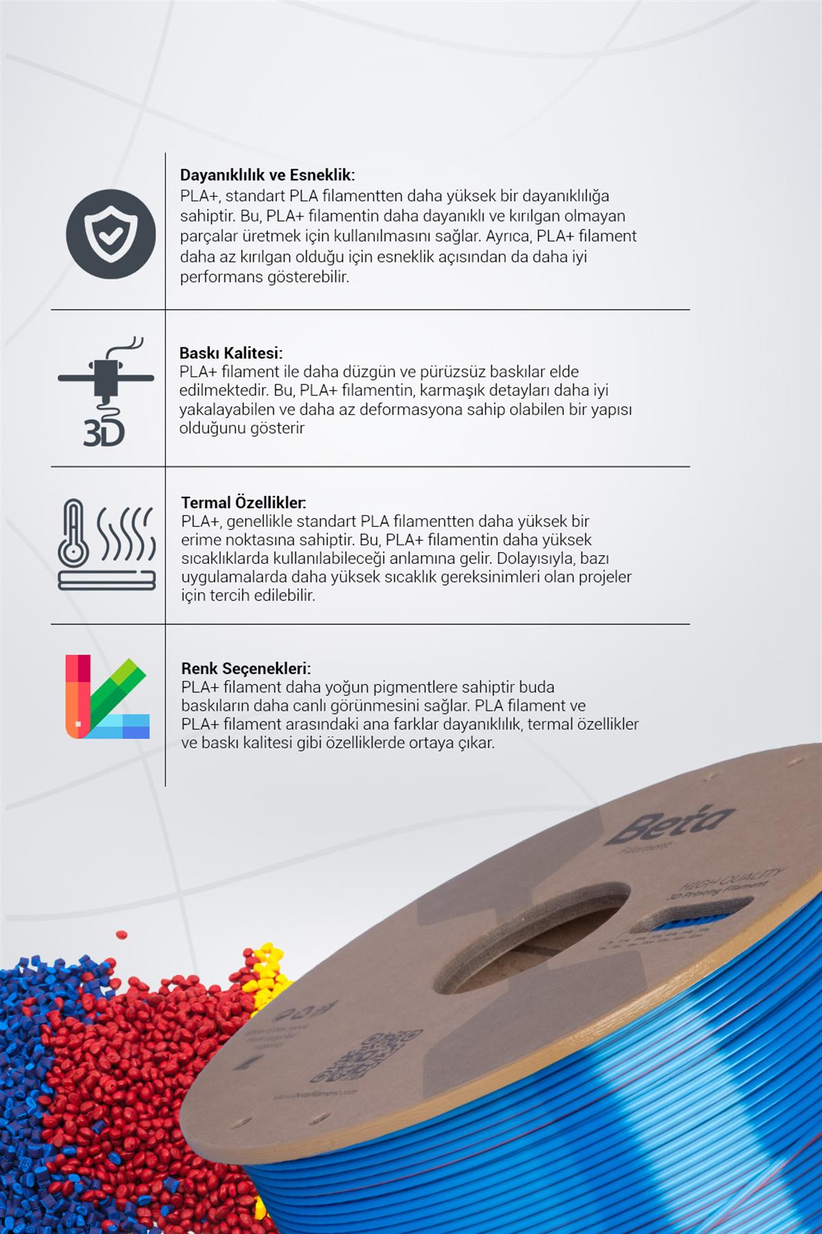 Beta PLA-Magic Silk Blue-Red