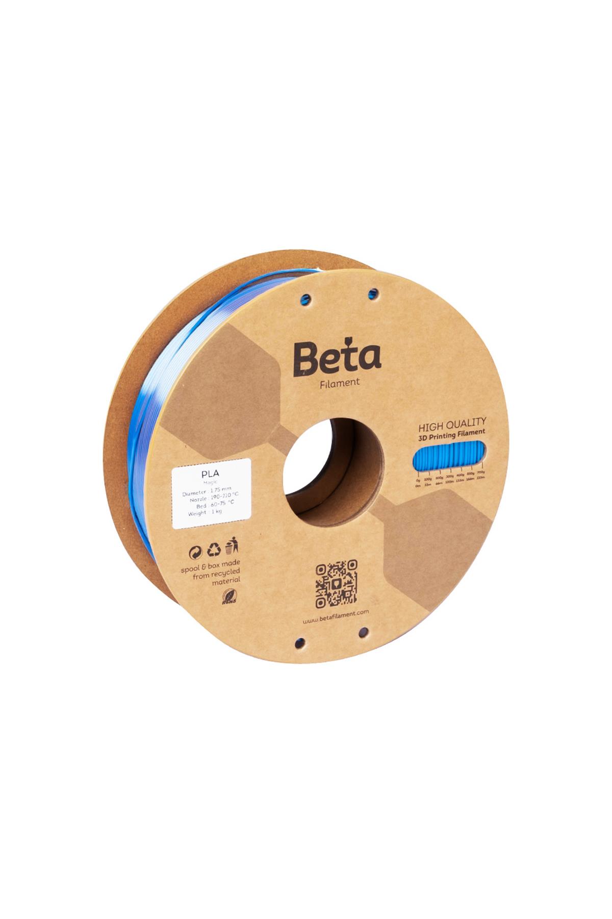 Beta PLA-Magic Silk Filament Blue Orange 