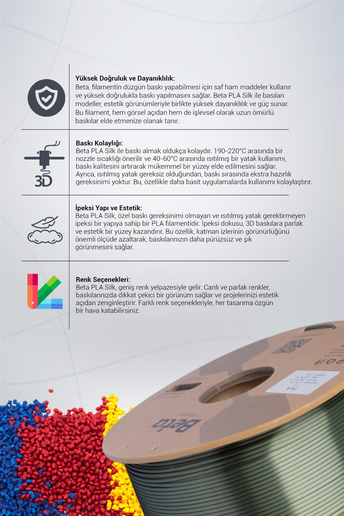 Beta PLA-Silk Filament Bronze